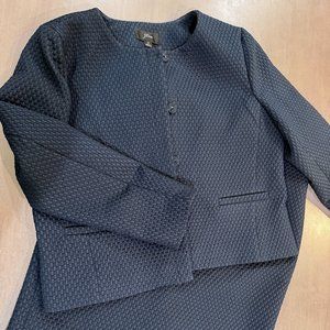 J. Crew Portfolio Jacket & Pencil Skirt (2-Piece Suit) in Navy Blue - Size 14